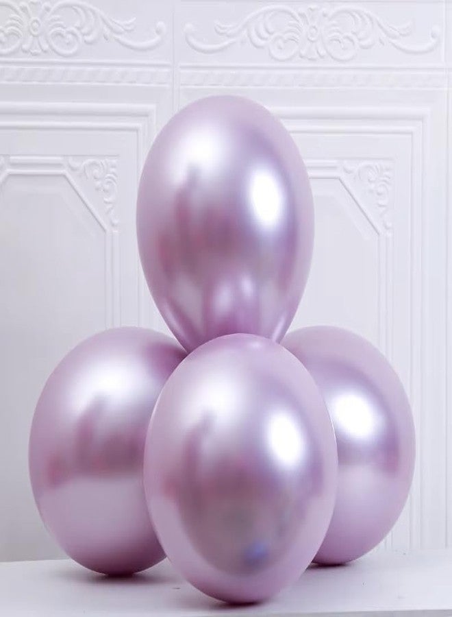 Juzfun Chrome Balloons for Birthday Wedding Anniversary Metallic Pink Party Decoration Pack of 20 Pcs - Image 2